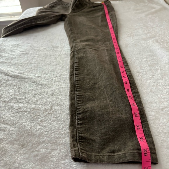 Vince Crop Skinny Ankle Jean Olive Green Size 27 - Picture 14 of 15